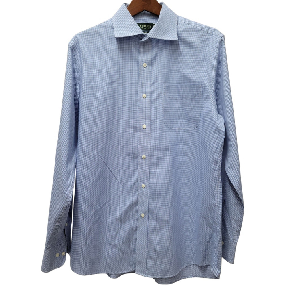 Lauren Ralph Lauren Slim-Fit Non-Iron Long-Sleeves Shirt Size 16.5 34/35